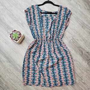 Soprano Geometric Print Summer Dress Size S